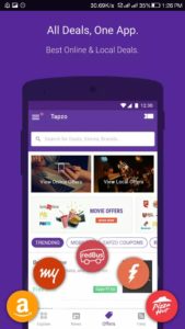 Tapzo all-in-one-app for Food, Cabs & Recharge 
