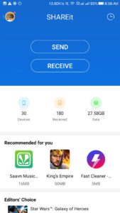 How to share files from Shareit 