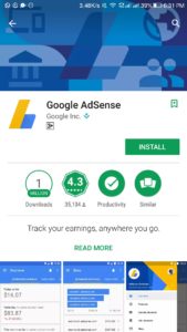 Google Adsense mobile app