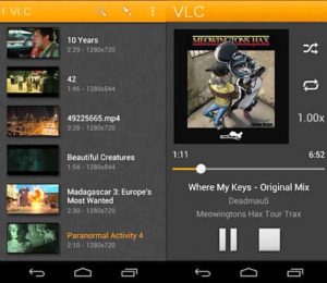 VLC media player app for android