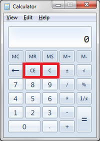 What is the difference between C and CE button in Calculators