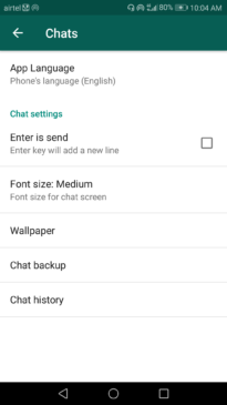 How to Change the Whatsapp Chat background