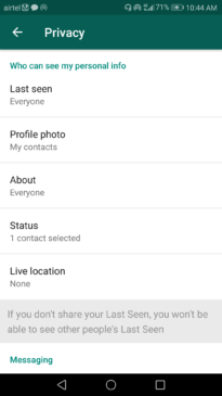 How to hide your profile photo on Whatsapp