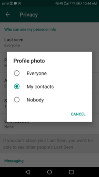 How to hide your profile photo on WhatsApp