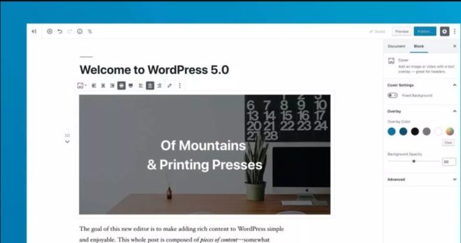 Wordpress Gutenberg Editor