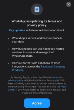 whatsapp new privacy notification