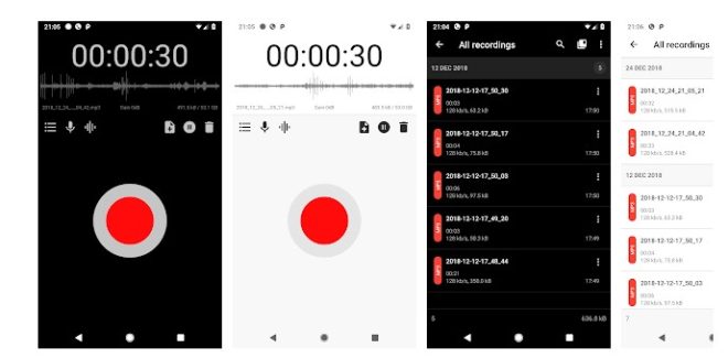 android voice recorder with no recording limit