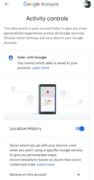 how to turn off location history on google maps