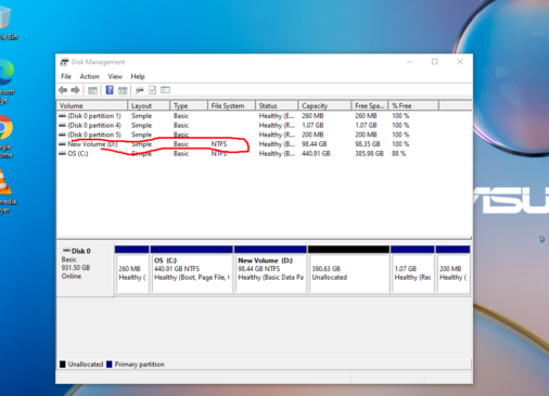 how to partition disk in windows 10