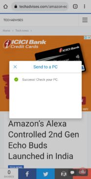 how to send links from android phone to windows 11 PC