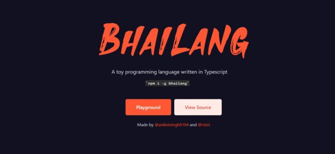 bhailang programming language