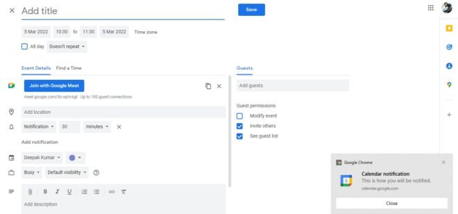 how to schedule meeting on google meet
