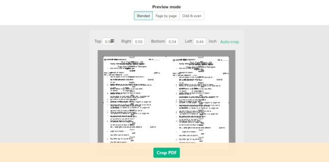 how to crop PDF file using Sejda PDF
