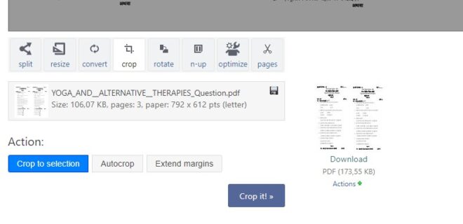 how to crop PDF files online