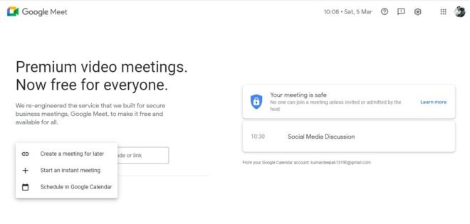 how to schedule meeting on Google meet