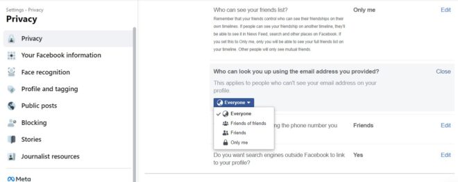 how to hide your friend list on Facebook