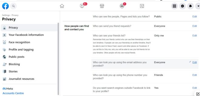 how to hide your friend list on Facebook
