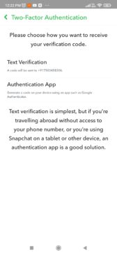 how to enable two factor authentication on snapchat