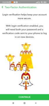 how to enable two factor authentication on Snapchat