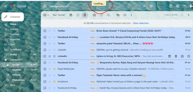 how to delete emails in bulk in gmail