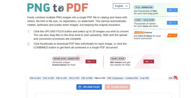 convert PNG to PDF 