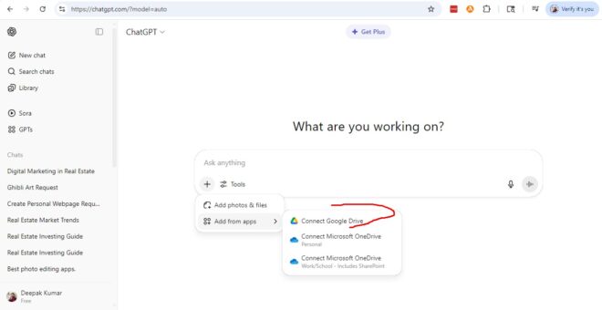 connect google drive with chatgpt