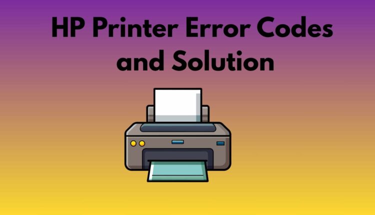 HP Printer Error Codes
