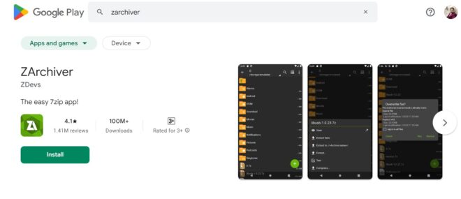 open RAR files on android 