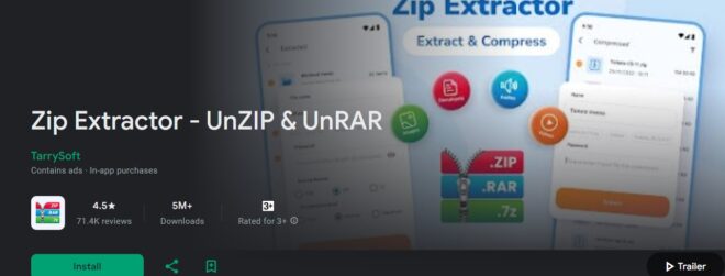 how to extract RAR file on android 